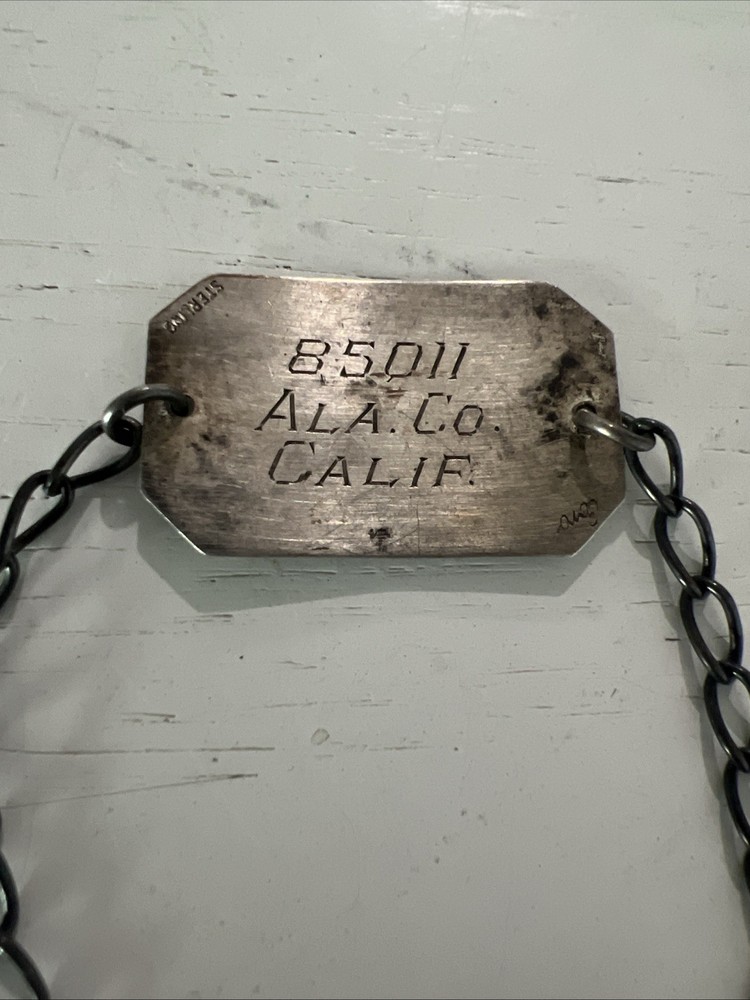 WW2 US Army Air Force Military Name ID Identification Bracelet Sterling Silver