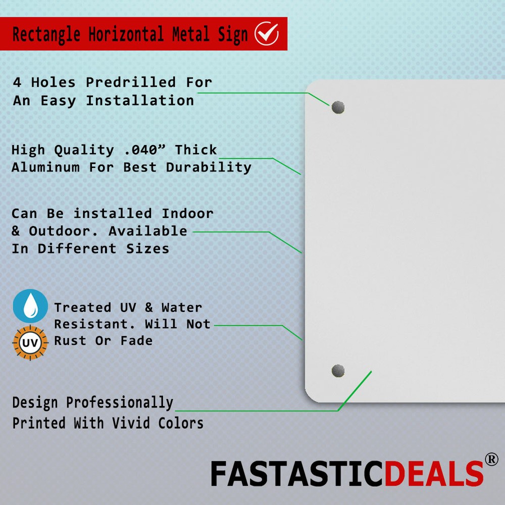 Horizontal Metal Sign Multiple Sizes Warning Not A Fire Exit Security