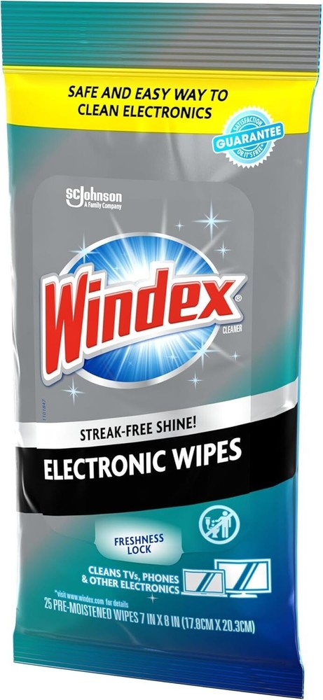 Windex Electronic Cleaning Wipes, 25 Count, TVs Phones Electronics