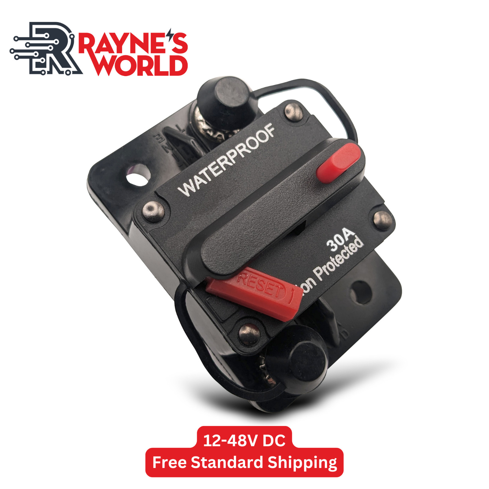 30A-300A Amp Waterproof Circuit Breaker Auto/Marine/Solar 12-48V DC Manual Reset