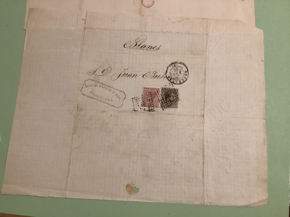Spain 1879   postal cover  2 items Ref A1810
