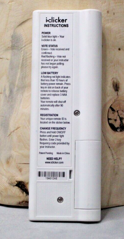 Iclicker 1st Generation Student Classroom Response Remote Radio Frequency