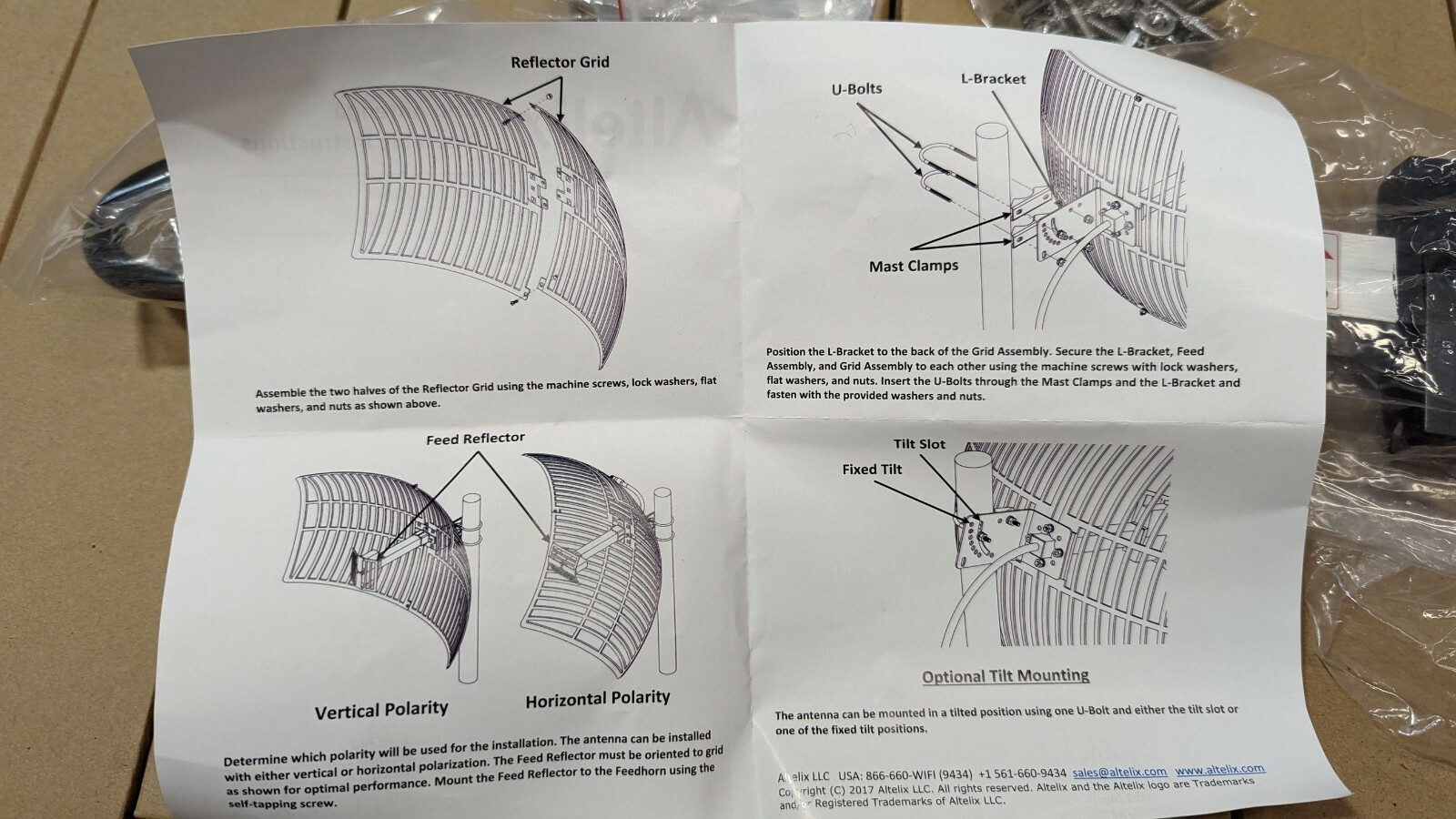 2.4GHz 802.11 24dBi WiFi Bluetooth Parabolic Grid Antenna USA parts 2.3 2.5GHz