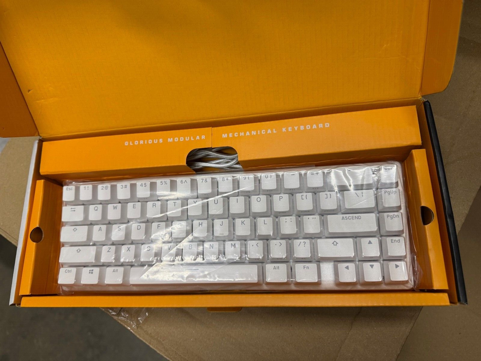 OB Glorious - GMMK 2 Prebuilt 65% Wired Gaming Keyboard - White GLO-GMMK2-65-FOX