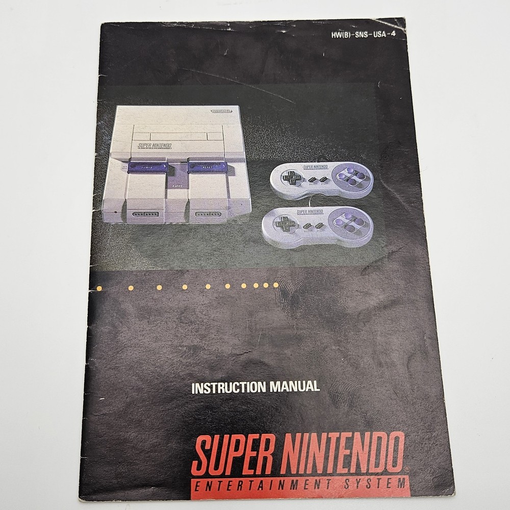 Console Super Nintendo SNES Instruction Manual Booklet Only