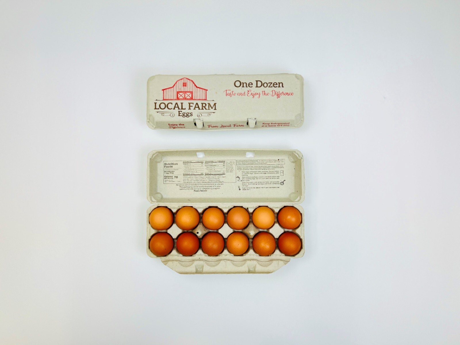 Printed Egg Cartons (Barn) - 100 units