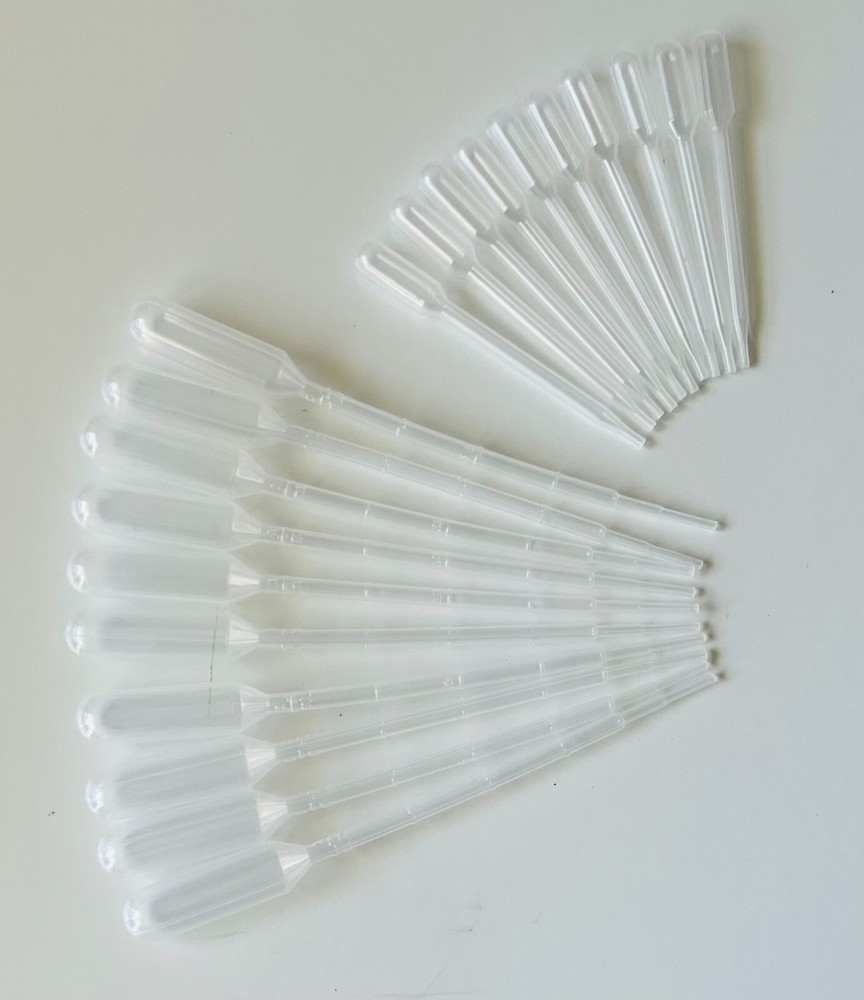 10 PCS Perfume TRANSFER PIPETTS /Bulb- Plastic - Tools Refillable Perfume /Clear