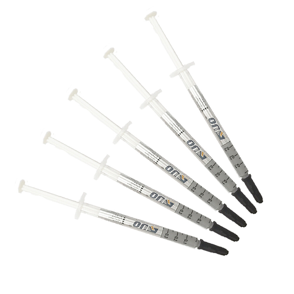 5pcs Polysynthetic Silver Thermal Grease CPU Heatsink Compound Paste Syringe
