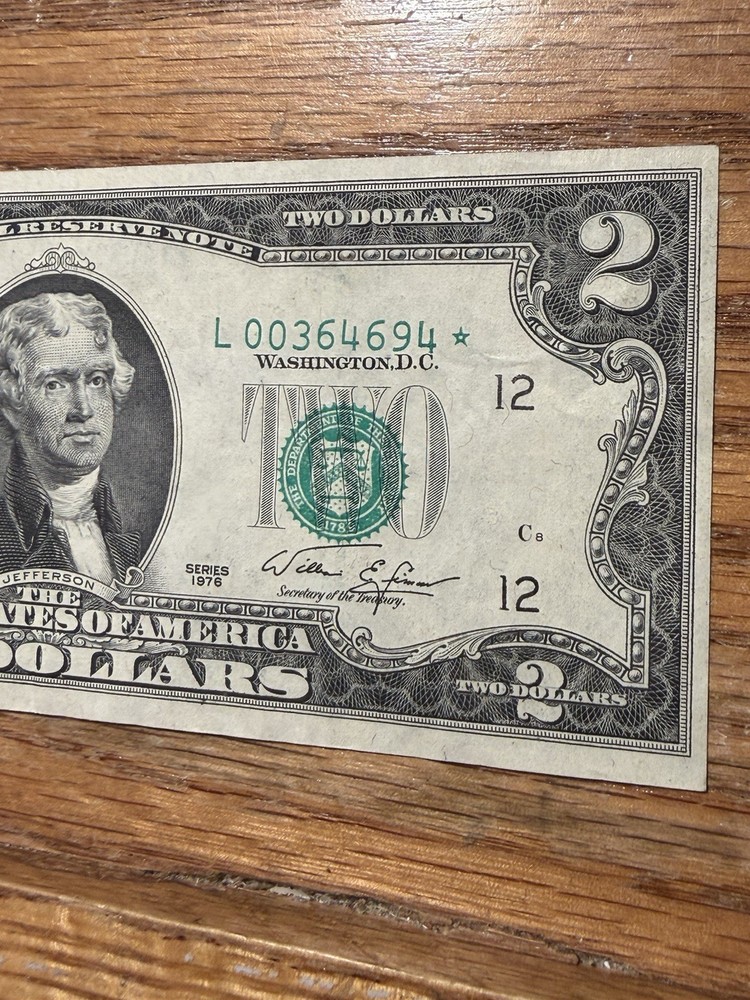 1976 $2 TWO DOLLAR BILL Star Note ⭐️( SAN FRANCISCO L ) UNCIRCULATED