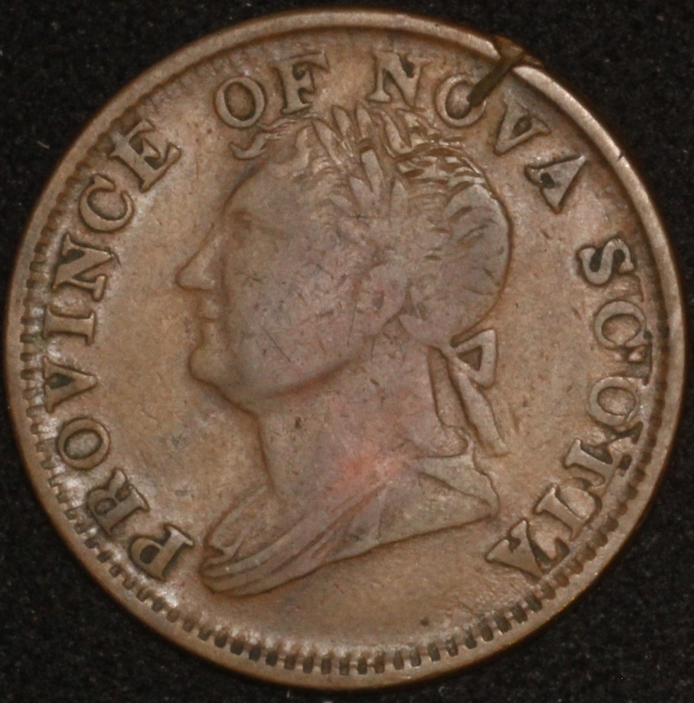 NOVA SCOTIA 1832 Halfpenny Token Breton 871, NS-3A4
