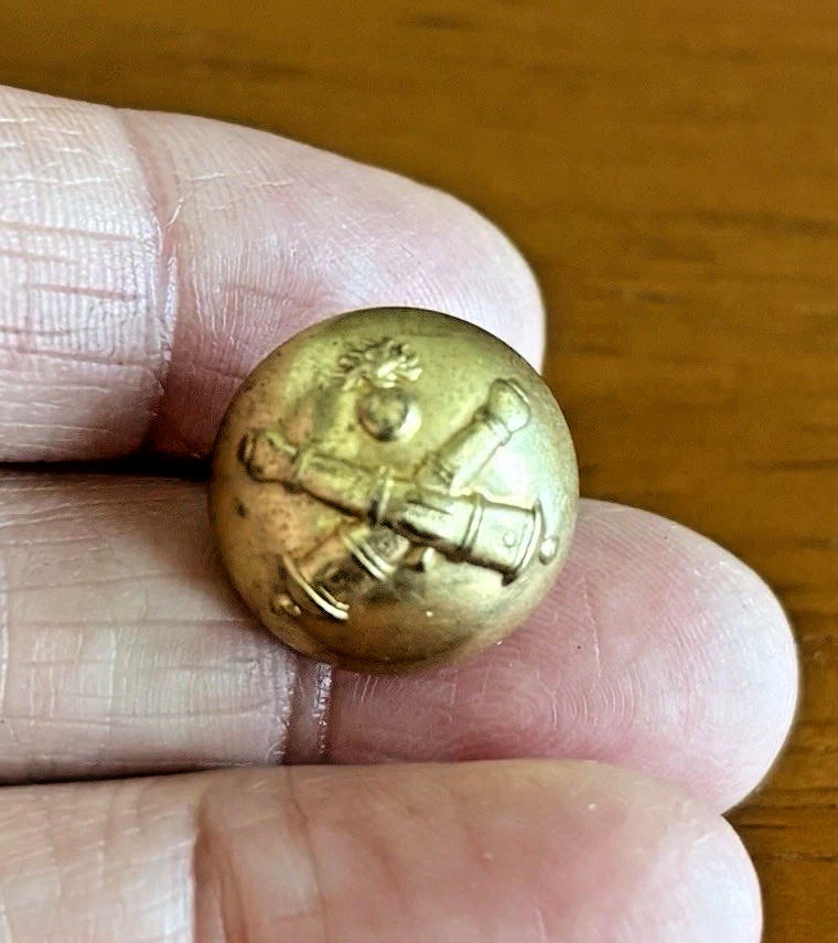 Vintage Swiss Artillery Regiment Brass Uniform Button