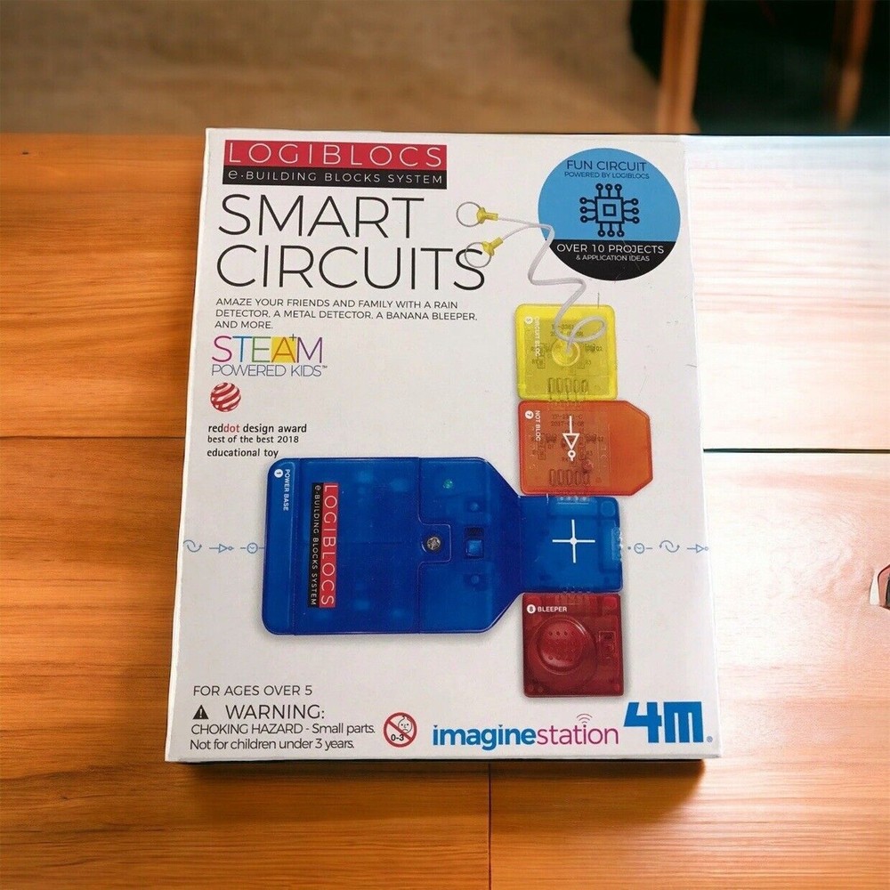 4M STEM Tech Smart Circuits Kit Educational Science Toy Logiblocs E-Building