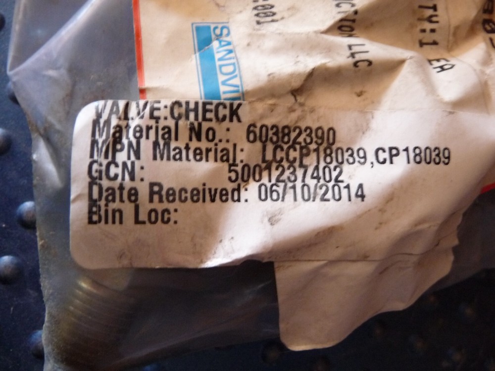 New Sandvik Check Assy CP18039