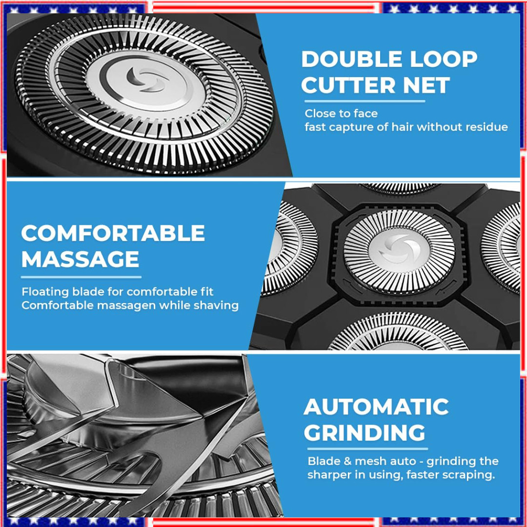 3 PACK Replacement Blades for Freebird Flex Series Head Shaver For Bald Men Set