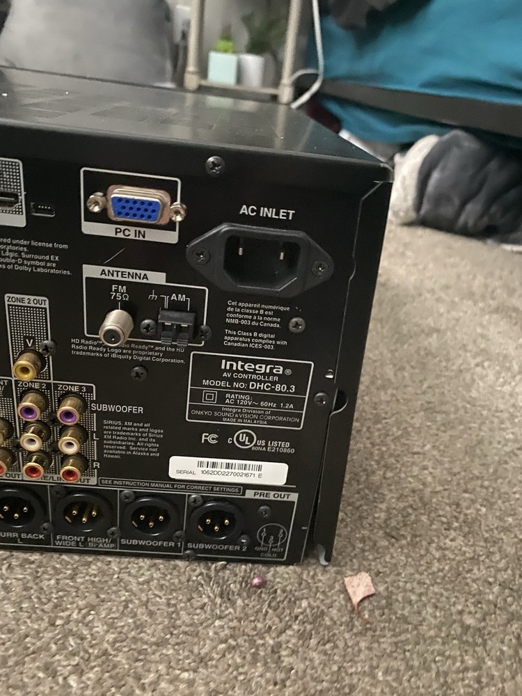 Integra AV Controller Model NO. DHC-80.3