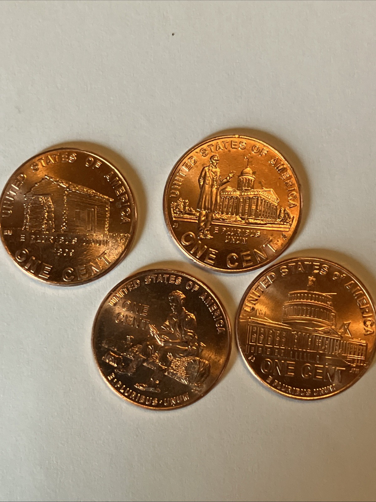 2009 P+Ds Lincoln Bicentennial Cent 4 Coin Set Brilliant Uncirculated