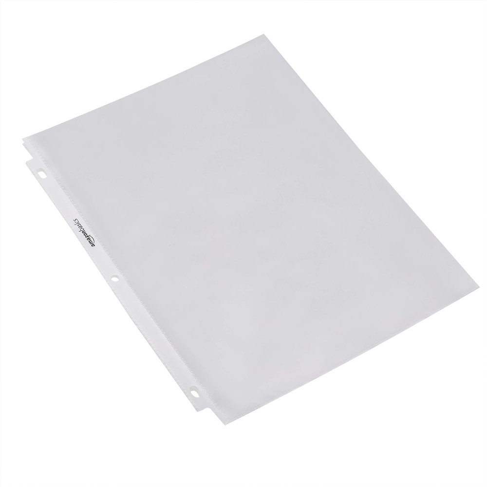 Heavy Duty Non-Glare Sheet Protector for Documents, 3 Ring Binder, Top Loading,