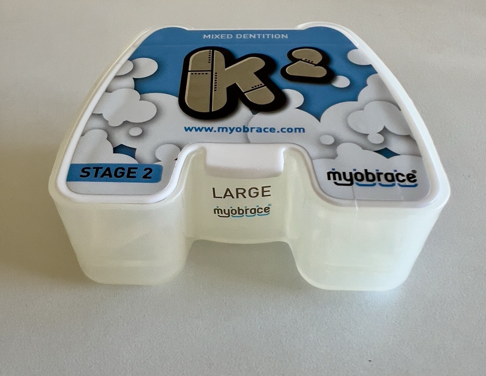 Myobrace trainer stage 2 K2 Orthodontic appliance Genuine Kid Size Large Clear