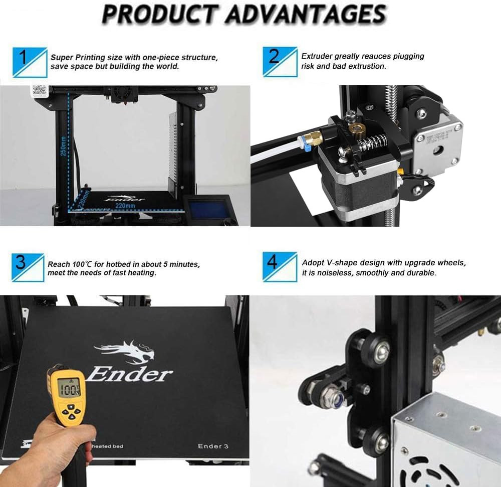 Official Creality Ender 3 3D Printer Fully Open Source with Resume Printing Func