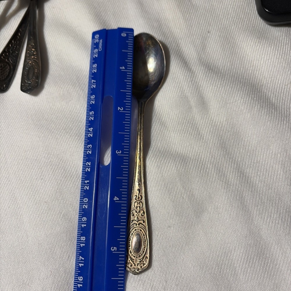 Vtg Set 5 Teaspoons USSR MHU Russian Flatware