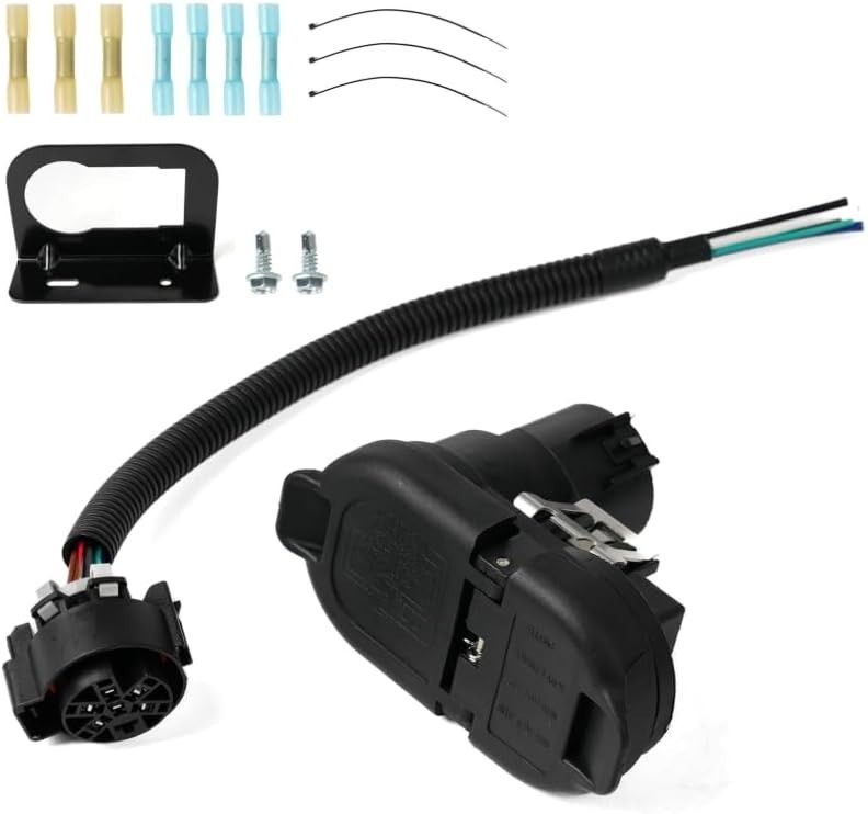 7 Way & 4 Flat Trailer Tow Hitch Wiring Plug Receptacle & USCAR Connector