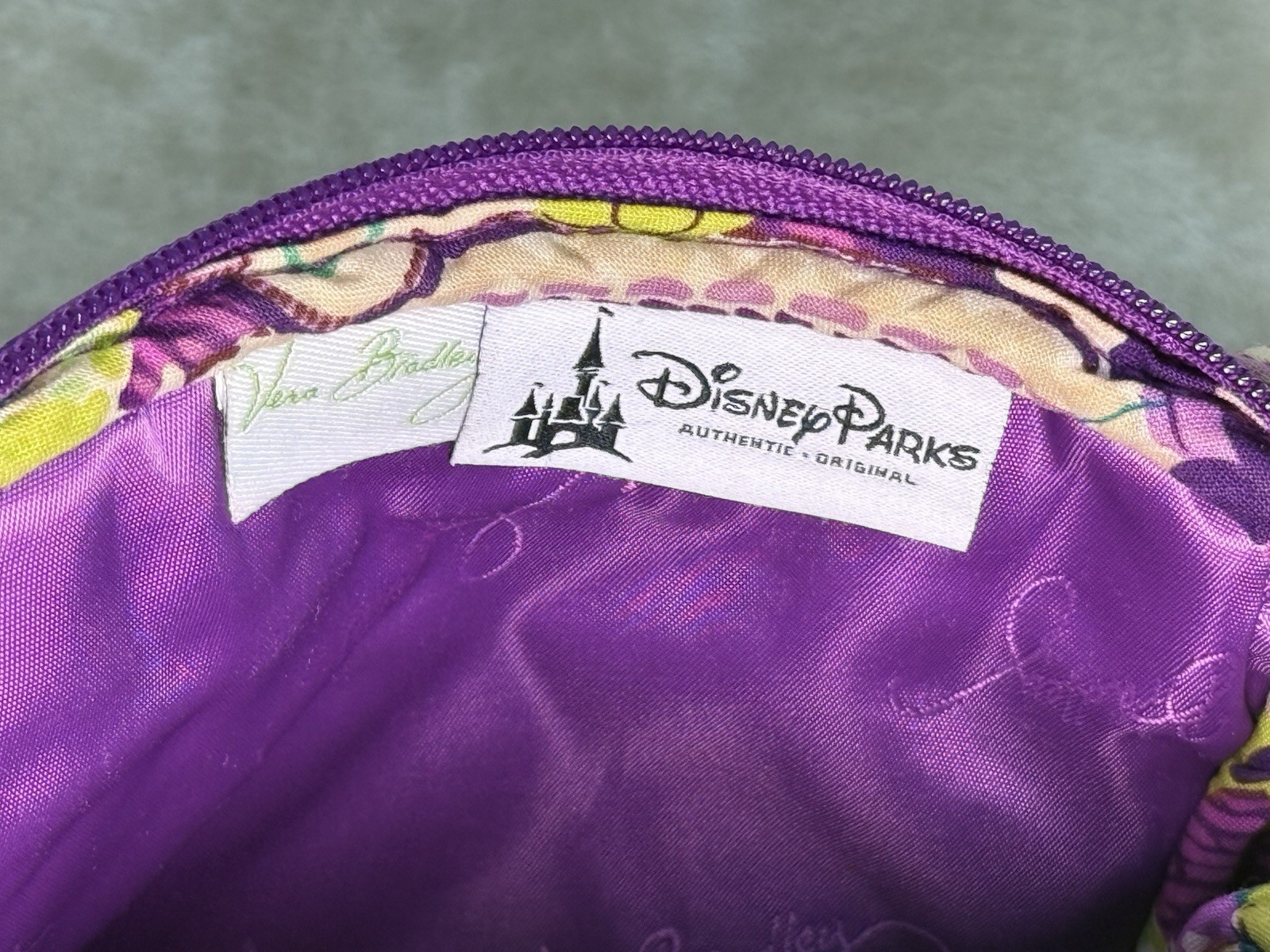 Vera Bradley Disney Parks "Plums Up Mickey Minnie" Small Crossbody Mini Hipster