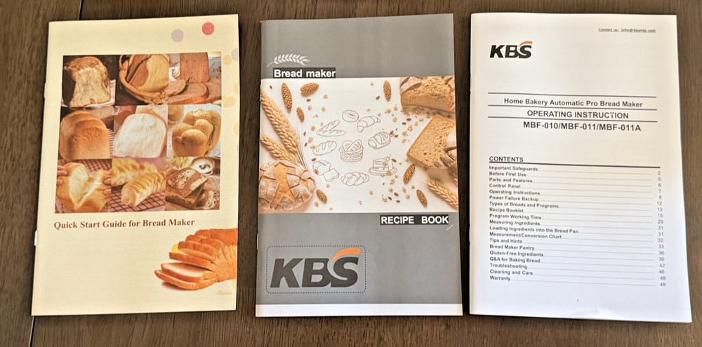 KBS Premium Bread Maker Ceramic Pan 17‑in‑1 – Tested Extra Paddle Preowned
