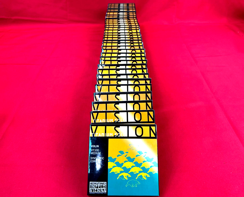 100% Authentic Thomastik Vision Titanium Solo Violin String Set Medium 4/4
