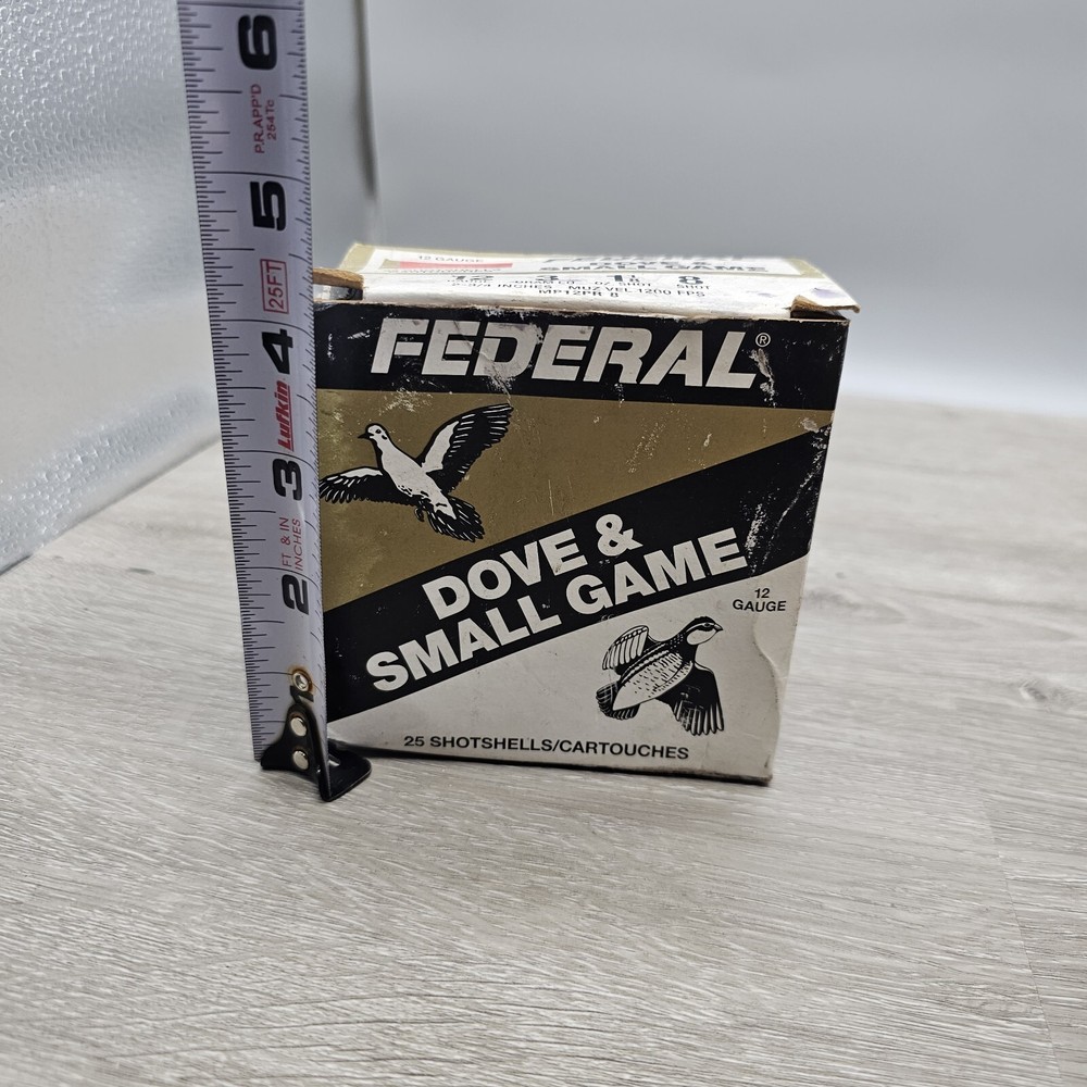 FEDERAL "DOVE & SMALL GAME", 12 Gauge Empty Amo Box