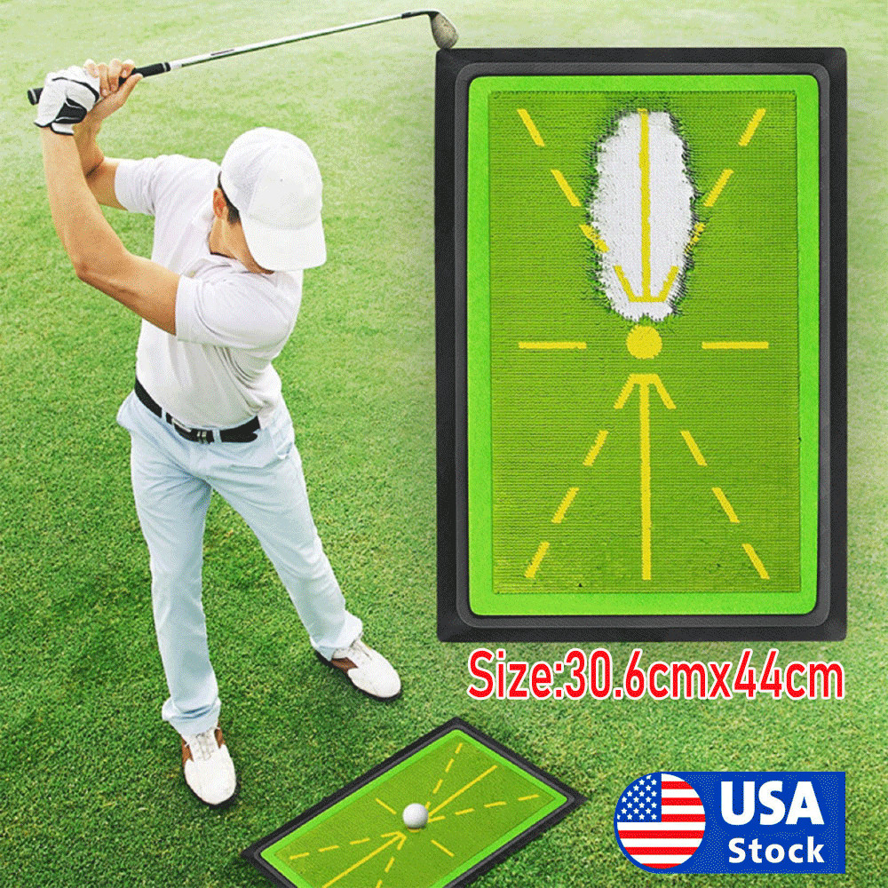 Swing Mat Golf Divot Board for Swing Path Training Indoor Practice Green