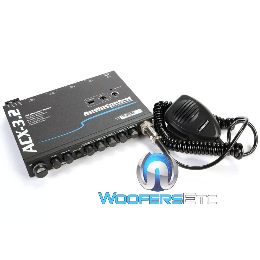 AUDIO CONTROL ACX-3.2 ALL WEATHER EQUALIZER & CROSSOVER & PAGING MICROPHONE NEW