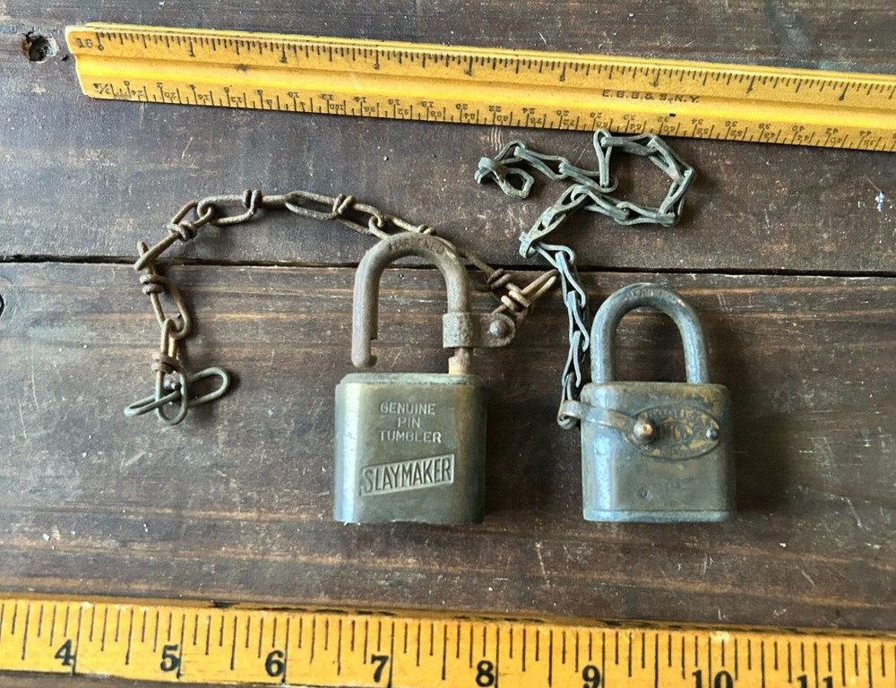 2 - Vintage Slaymaster Locks (No Keys)