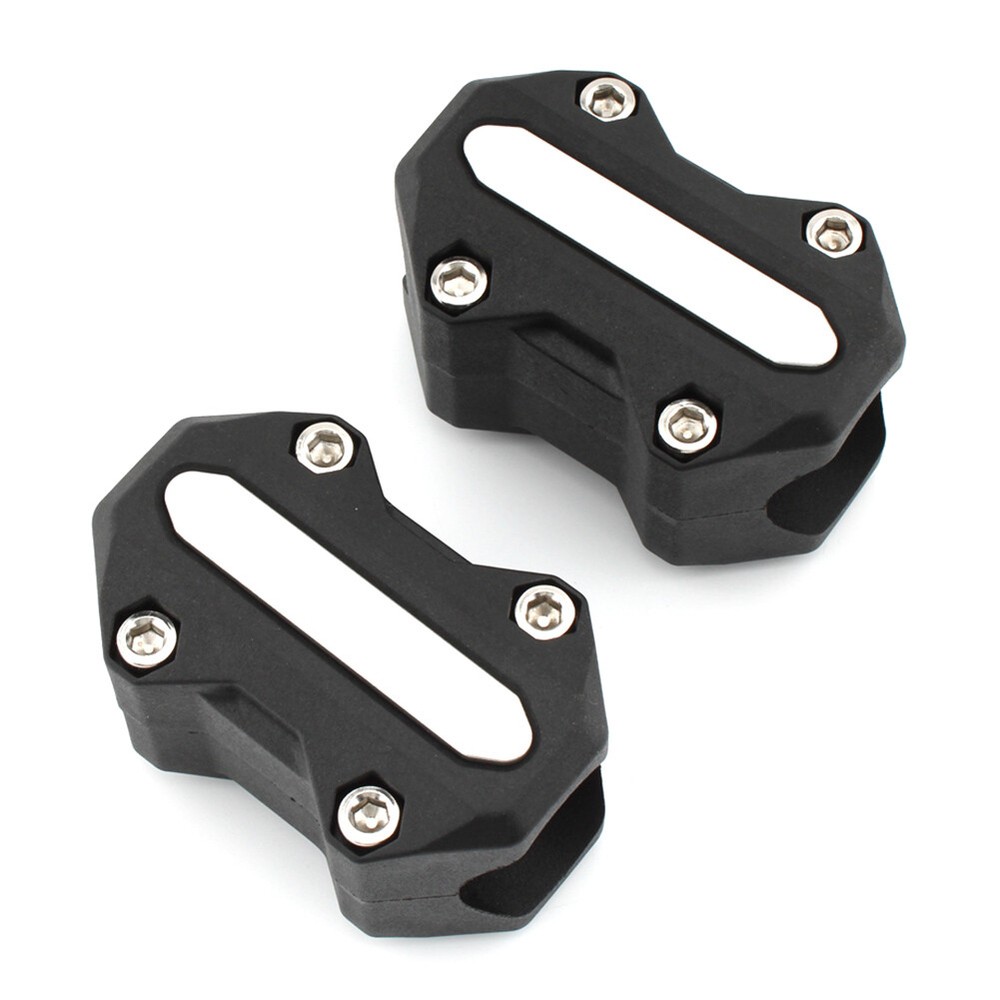2x Engine Bumper Guard Crash Bar Decorative Protector For Honda Kawasaki Silver