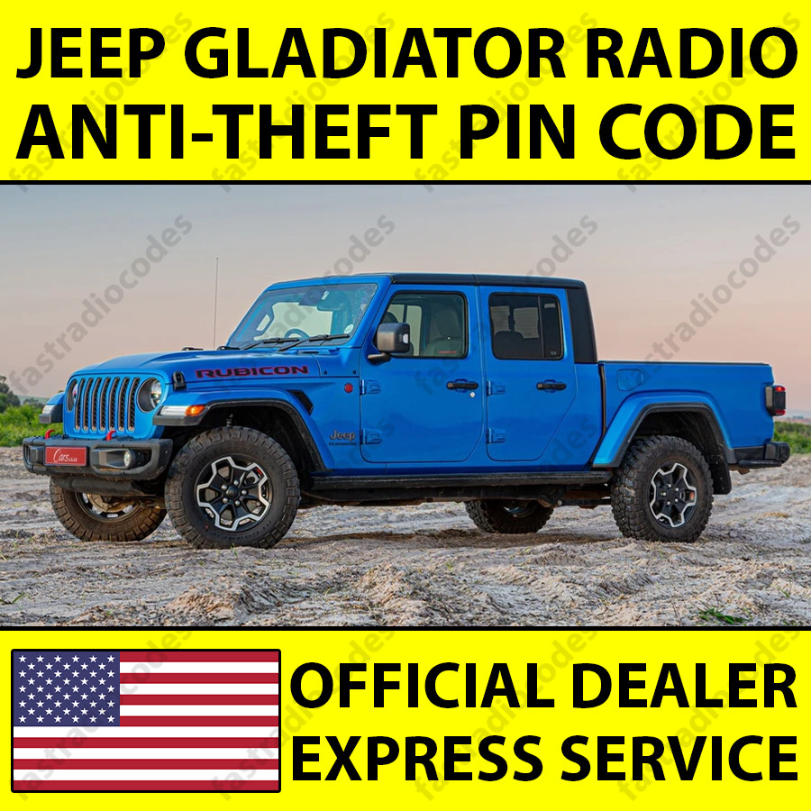 ✅JEEP GLADIATOR CAR RADIO ANTI-THEFT UNLOCKING PIN CODE FOR ALL MODELS✅