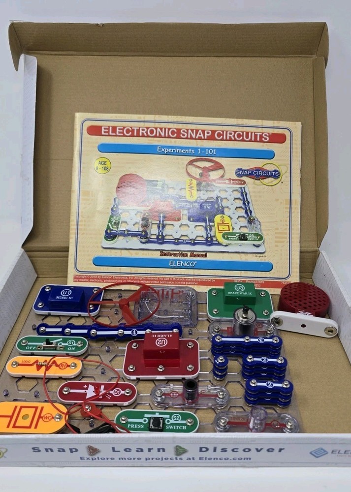 ELENCO Snap Circuits Jr.� 100 Experiments Electronics Discovery Kit Set Intact