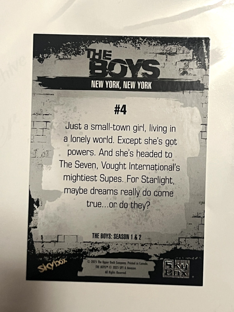 2025 Upper Deck The Boys pick a card complete your set INSERTS & RED PARALLELS