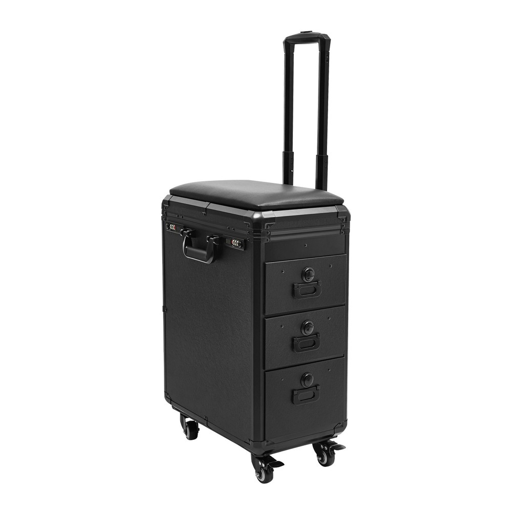 Rolling Makeup Case, Makeup Case With 4 Universal Wheels, Makeup Case With Lock