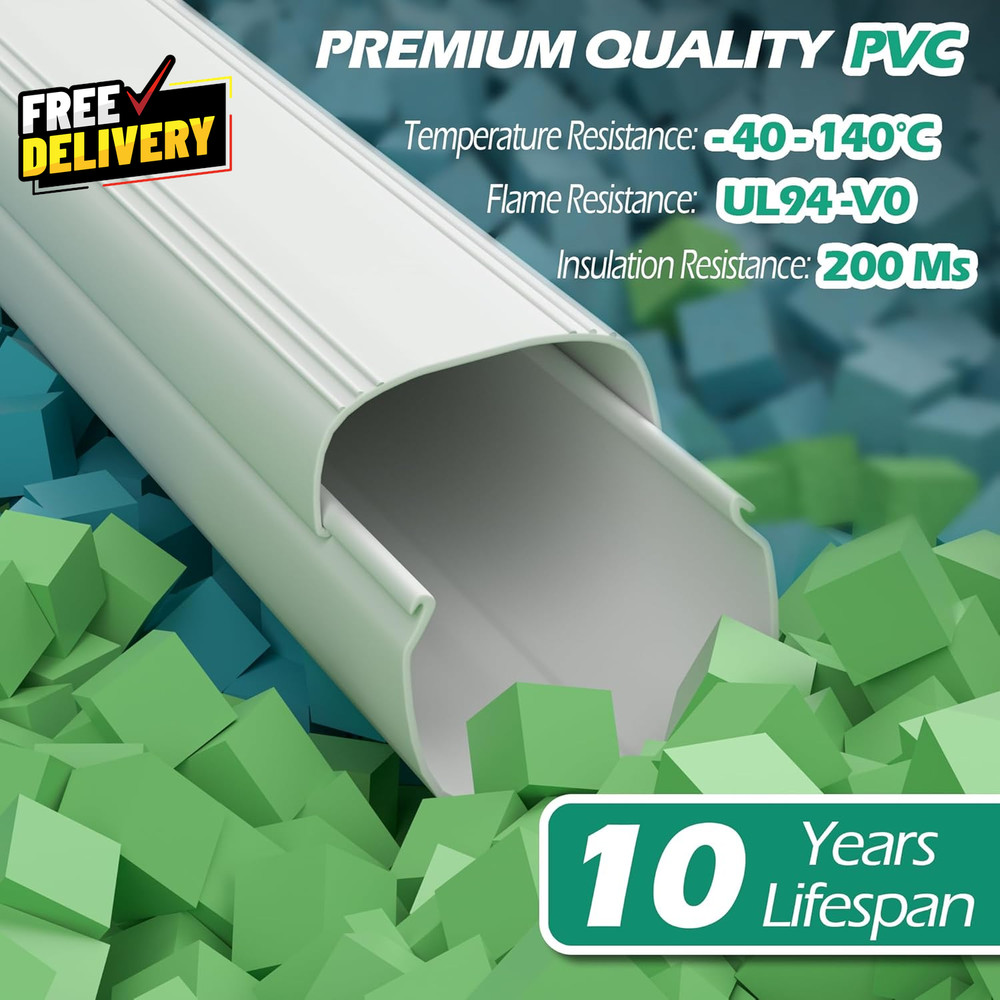 Mini Split Line Cover 4' 7.5 Ft Line Hide for Mini Split Air Conditioner Cent...