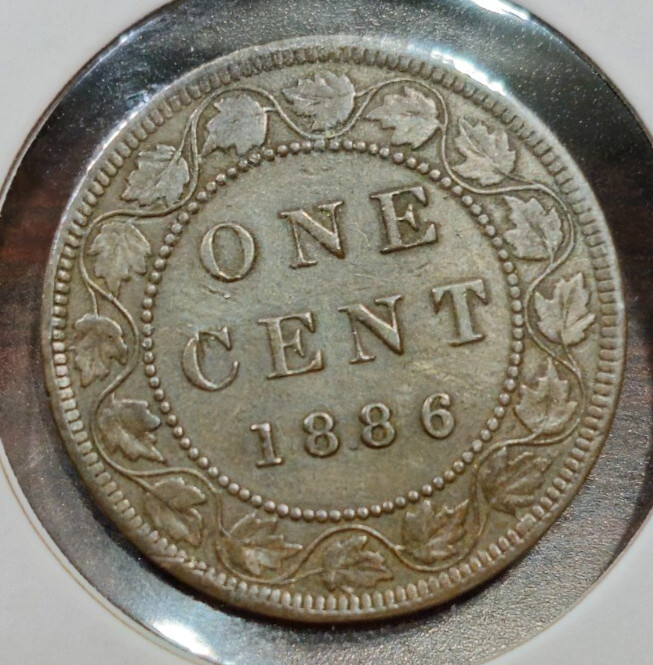 1886 Canada Large Cent - High Grade - Strong Devices - Original