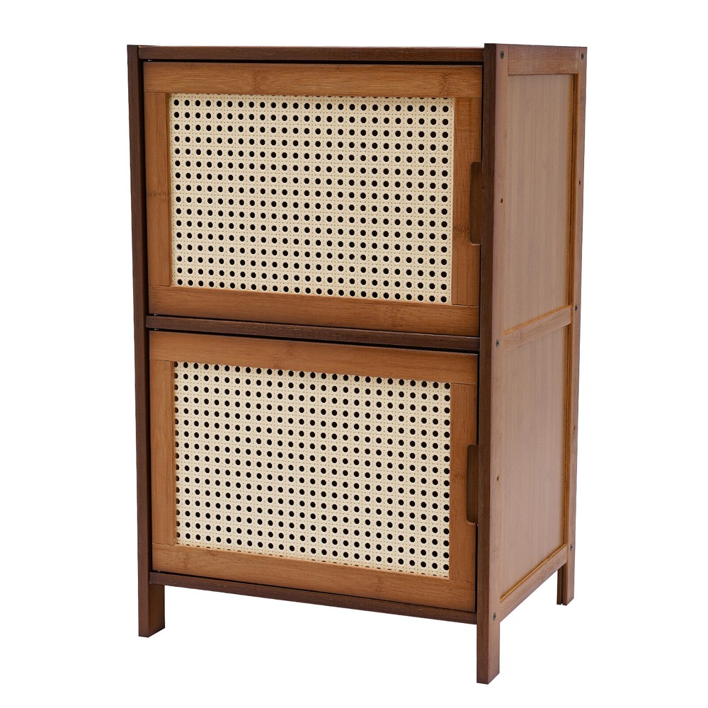 Modern Nightstand 2 Drawers End Side Table Bedside Table with Storage Cupboard