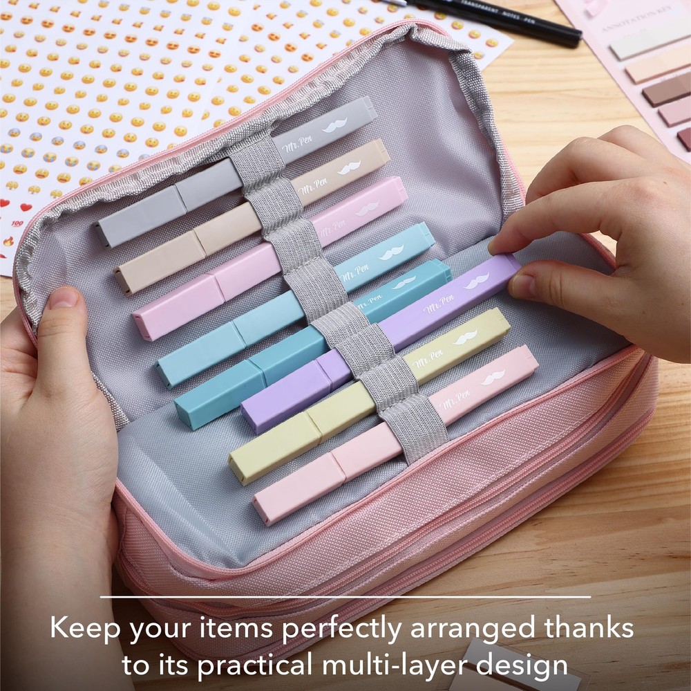 Mr. Pen- Annotation Essentials Kit for Book Lovers, Aesthetic Pink