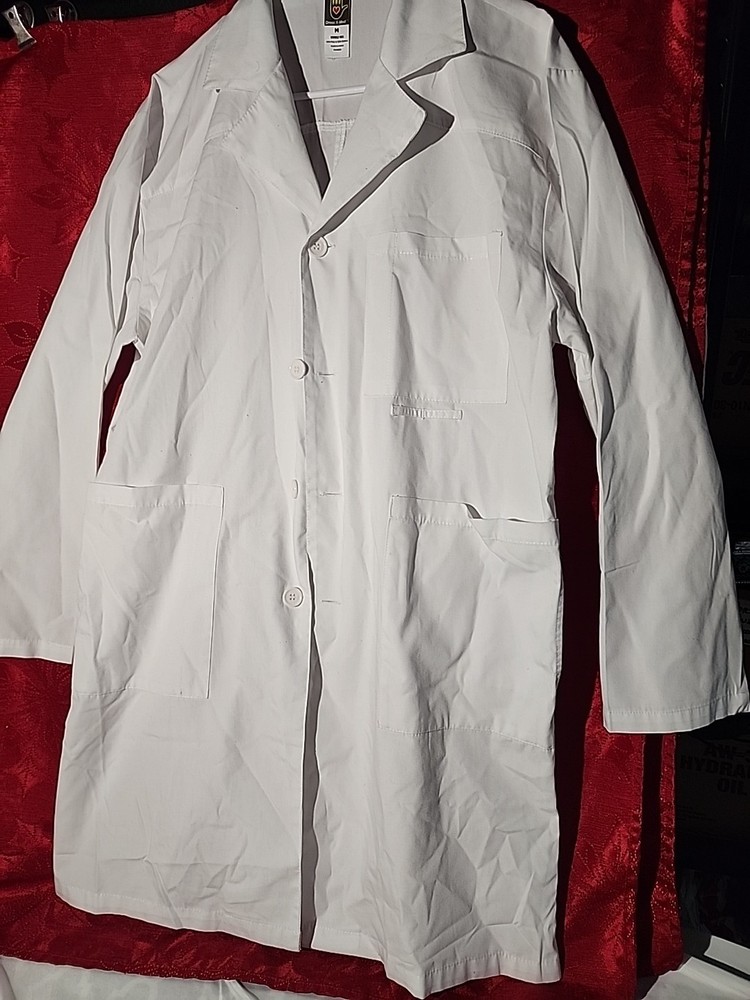 Lab Coat White Dress A Med Size M