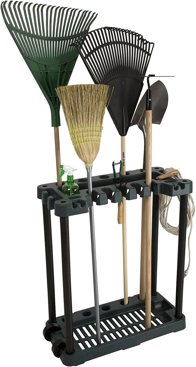 Garden Tool Organizer - Utility Rack, Holds Yard Tools - Garage Organizers an...