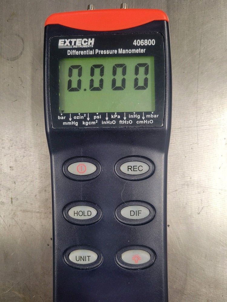 Extech Instruments Differential Pressure Manometer with hard case manual 406800