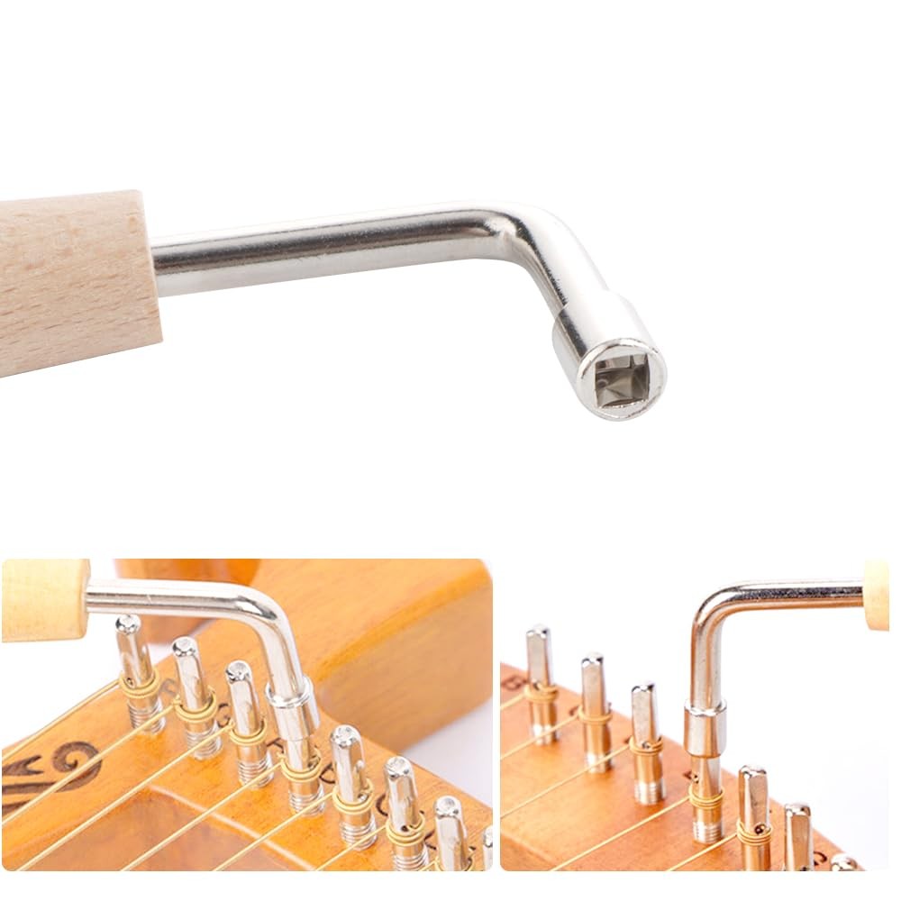 3 Pack L-Shaped Harp Lyre Tuning Wrench 4x4mm Inner Quadrangular Tool