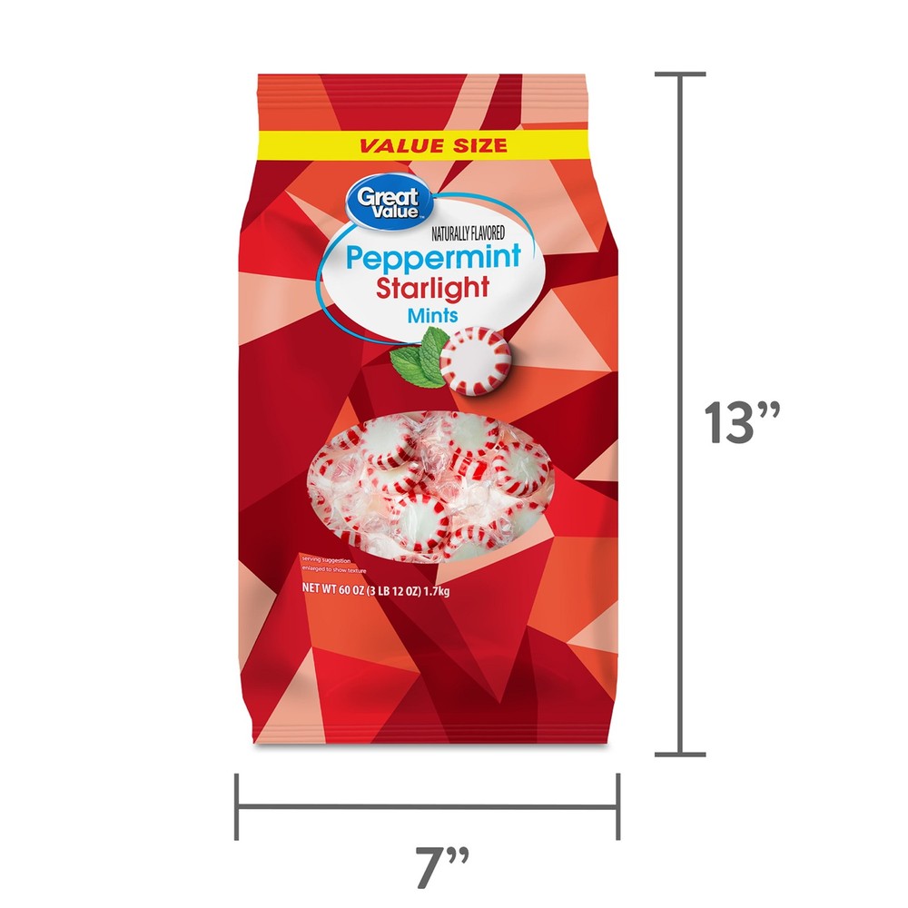 Great Value Peppermint Starlight Mints Hard Candy, 60 oz