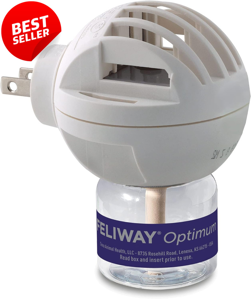 Optimum Cat Calming Plug-In Diffuser Starter Kit 48ml Reduces Stress 30 Day - US