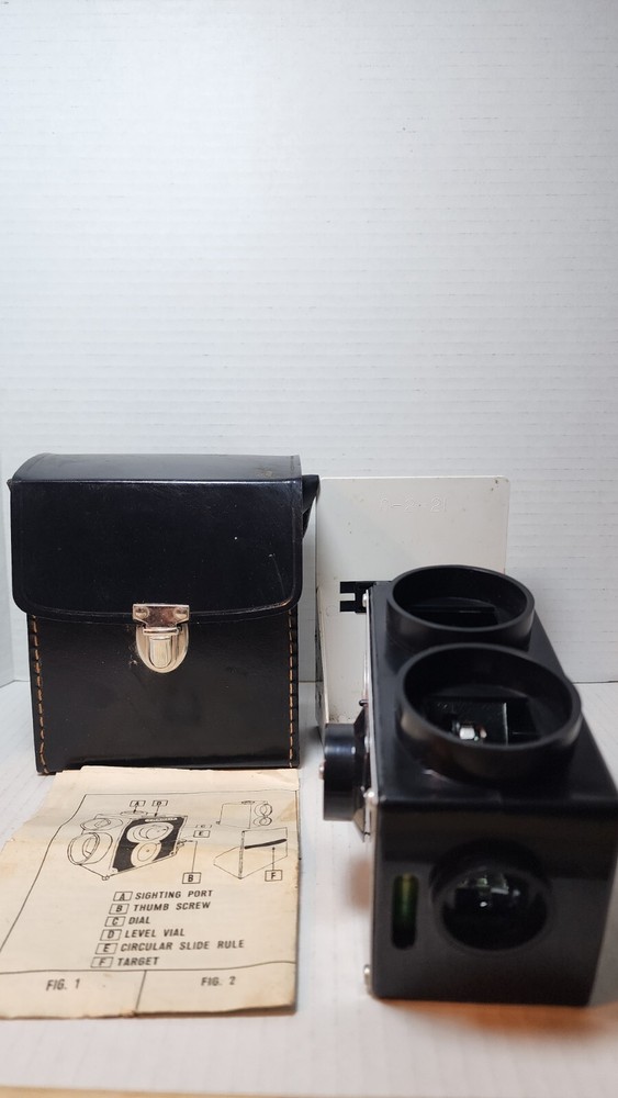 Vintage Hopkins MFG Corp Split Image Transit Model G2 & Case