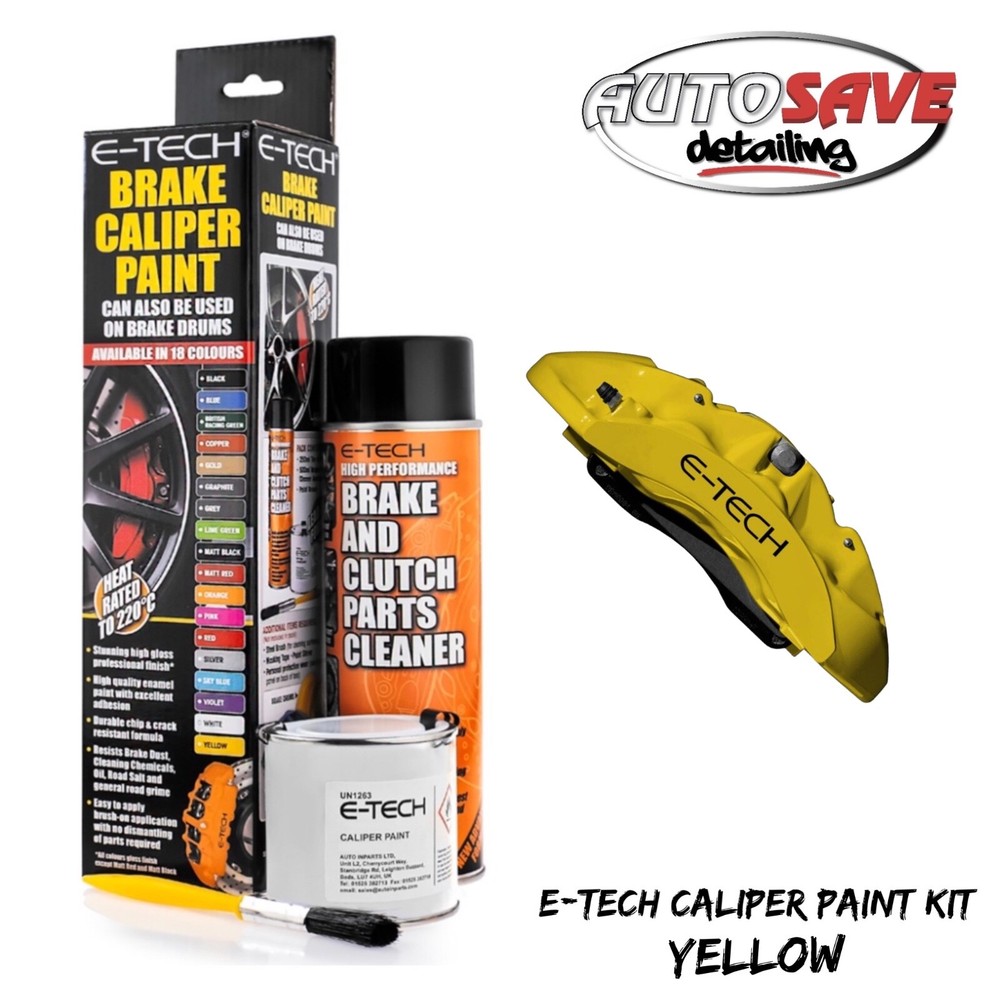 E-Tech - Brake Caliper Paint Kit Also For Drums YELLOW