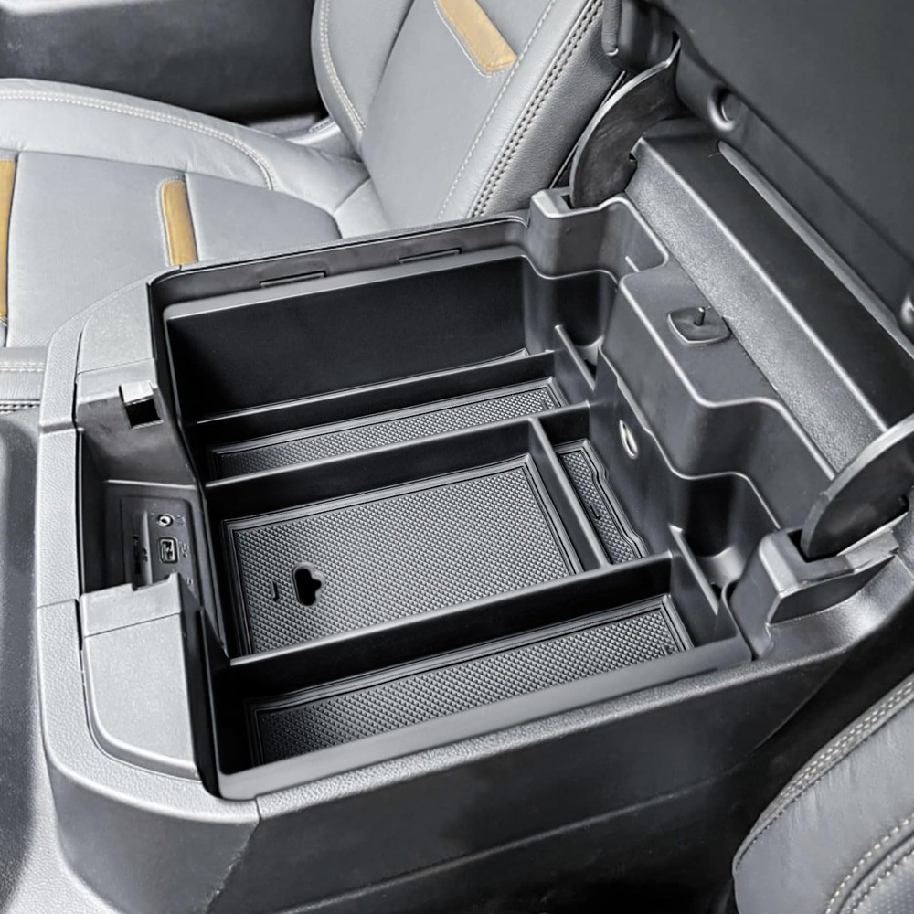 Center Console Organizer Compatible with 2019-2022 Chevy black